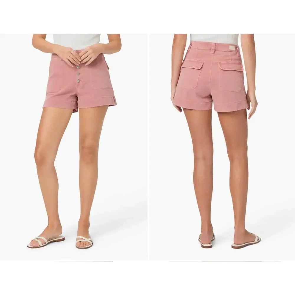 PAIGE New Mayslie Denim Shorts in PInk // 31